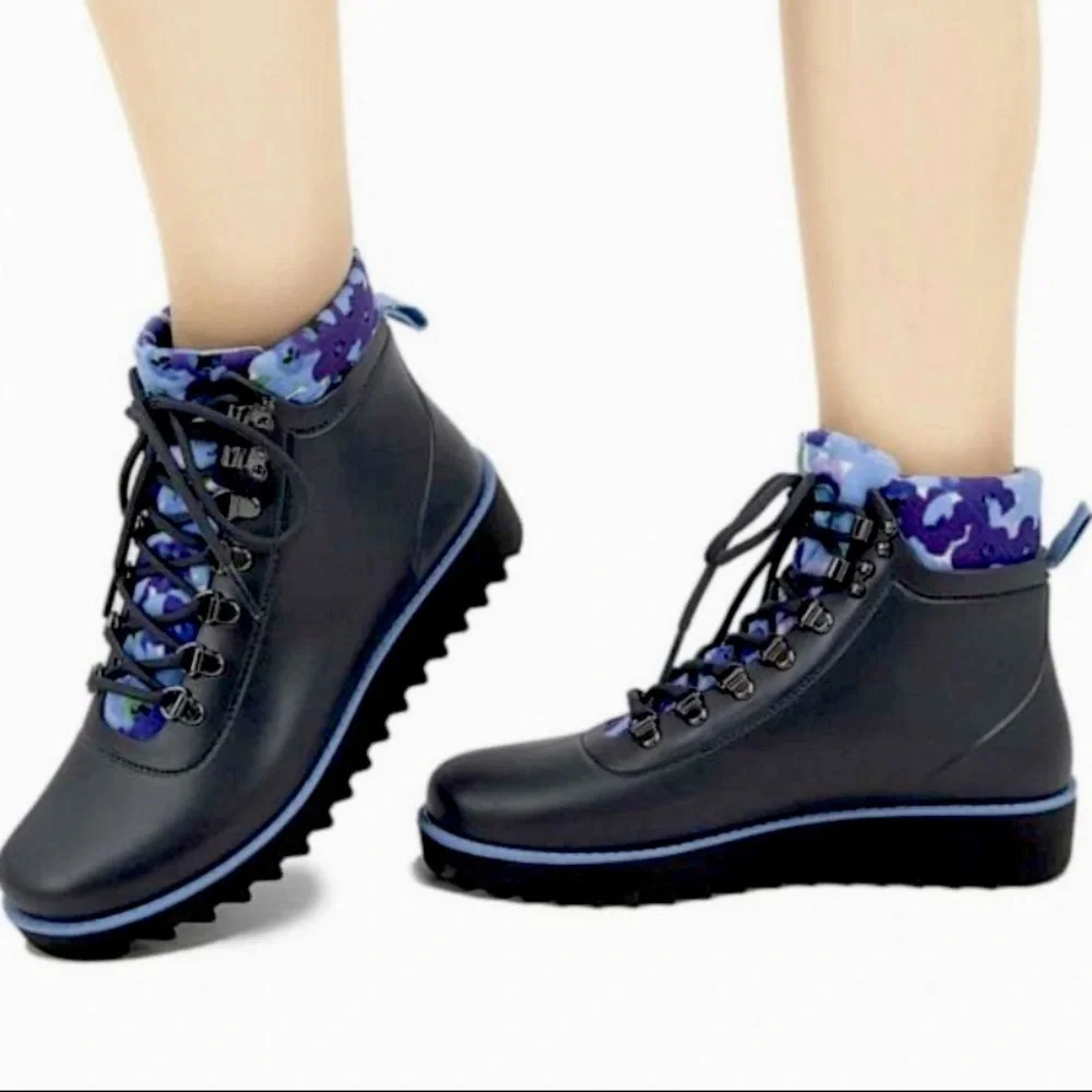 Jambu "NEW" Rainey Hiker Grey & Blue Waterproof Boot Size 6